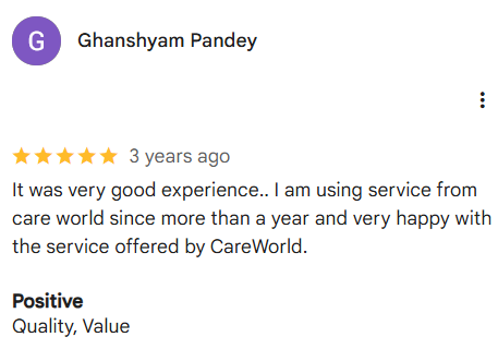 feedback by Mr. Ghanshyam Pandey on assistance received in his & his family's air-travels. Company booked air-tickets and provided consultancy on related arrangements.
